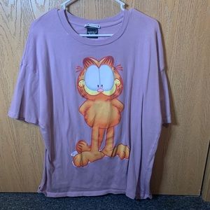 purple Garfield t shirt